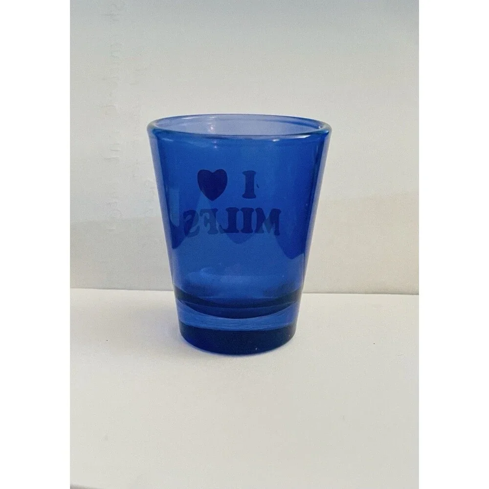 I Love Milfs - Funny Shot Glass Blue Standard Size Barware
